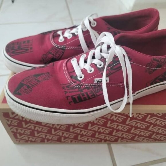 Mens Red "Off the Wall" Vans - Picture 3 of 3